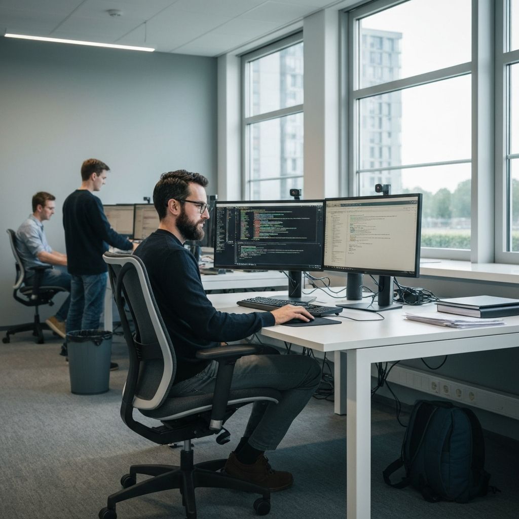 Modern Nederlands trainingscentrum, IT-professional aan werkstation